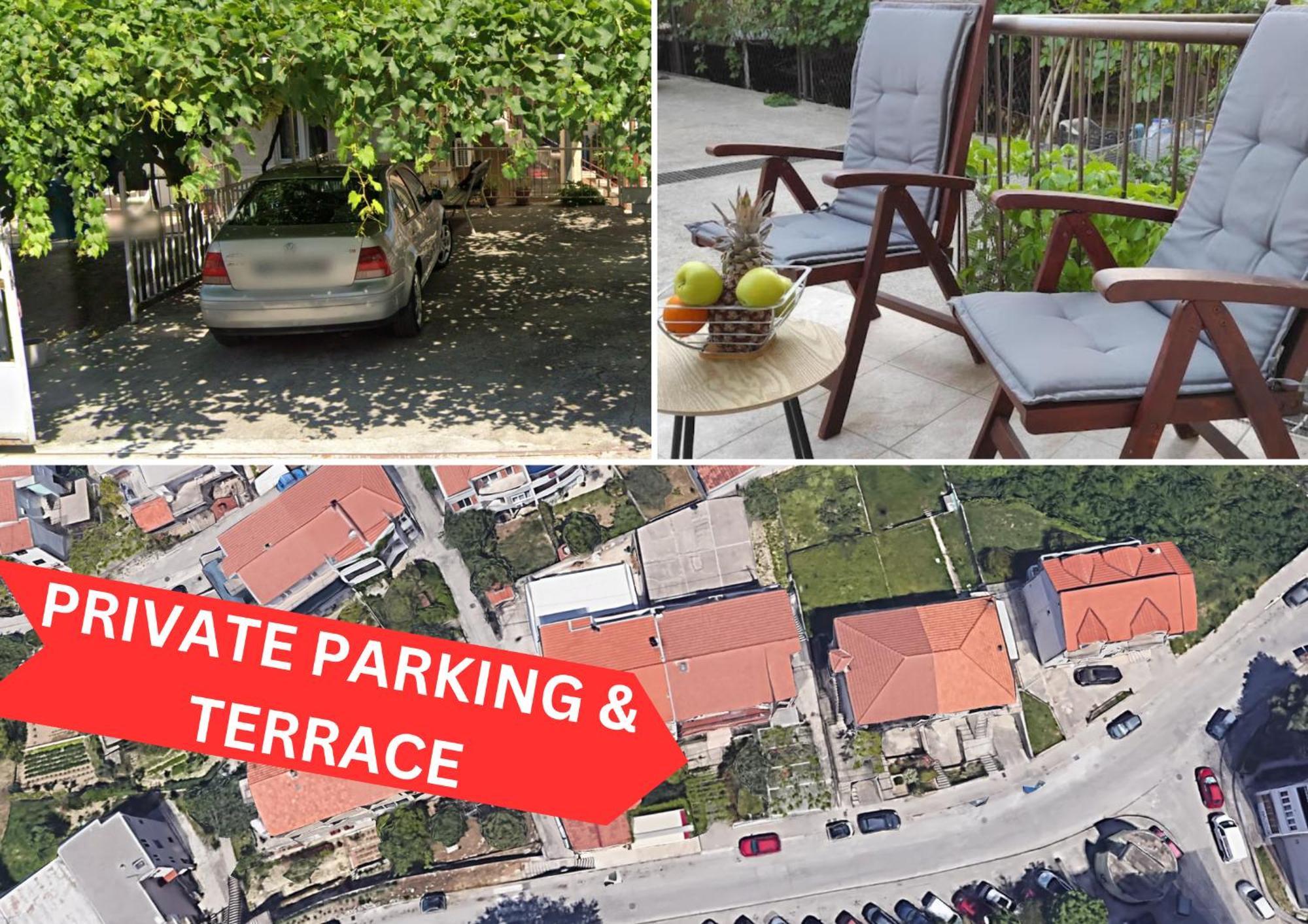 App - Private Parking & Terrace Apartament Split